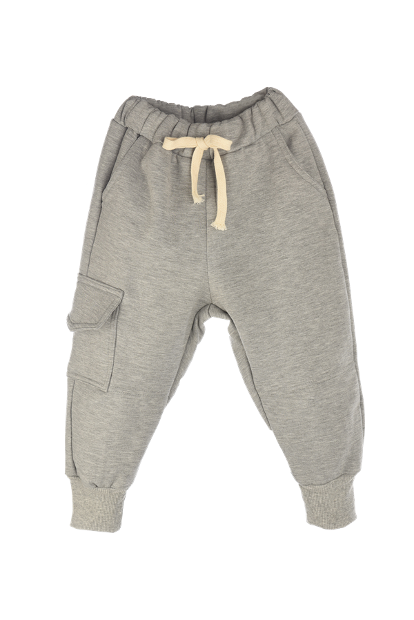 2Li Paket Erkek Çocuk Eşofman Altı 3 İplik Şardonlu (Siyah,Gri)