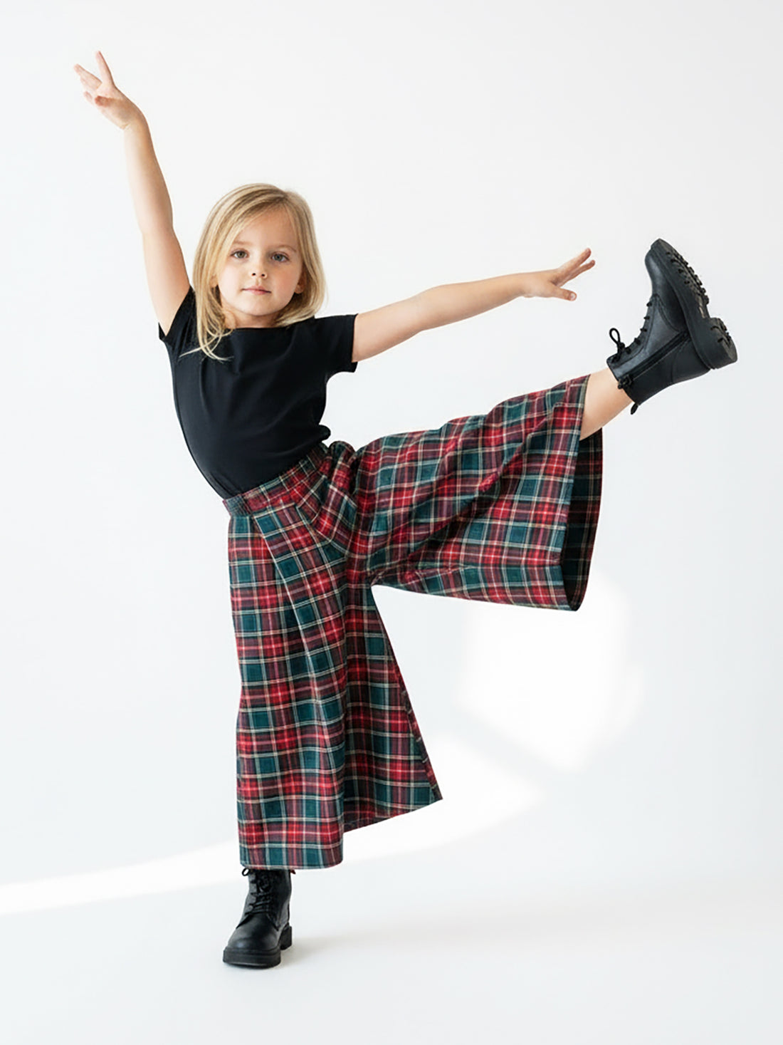 Ekose Desen Kali Pantolon Etek Kız Çocuk