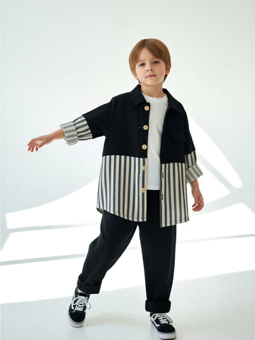 Siyah Üst Twix Retro Ceket - Siyah Keten Carrot Pantolon Takım