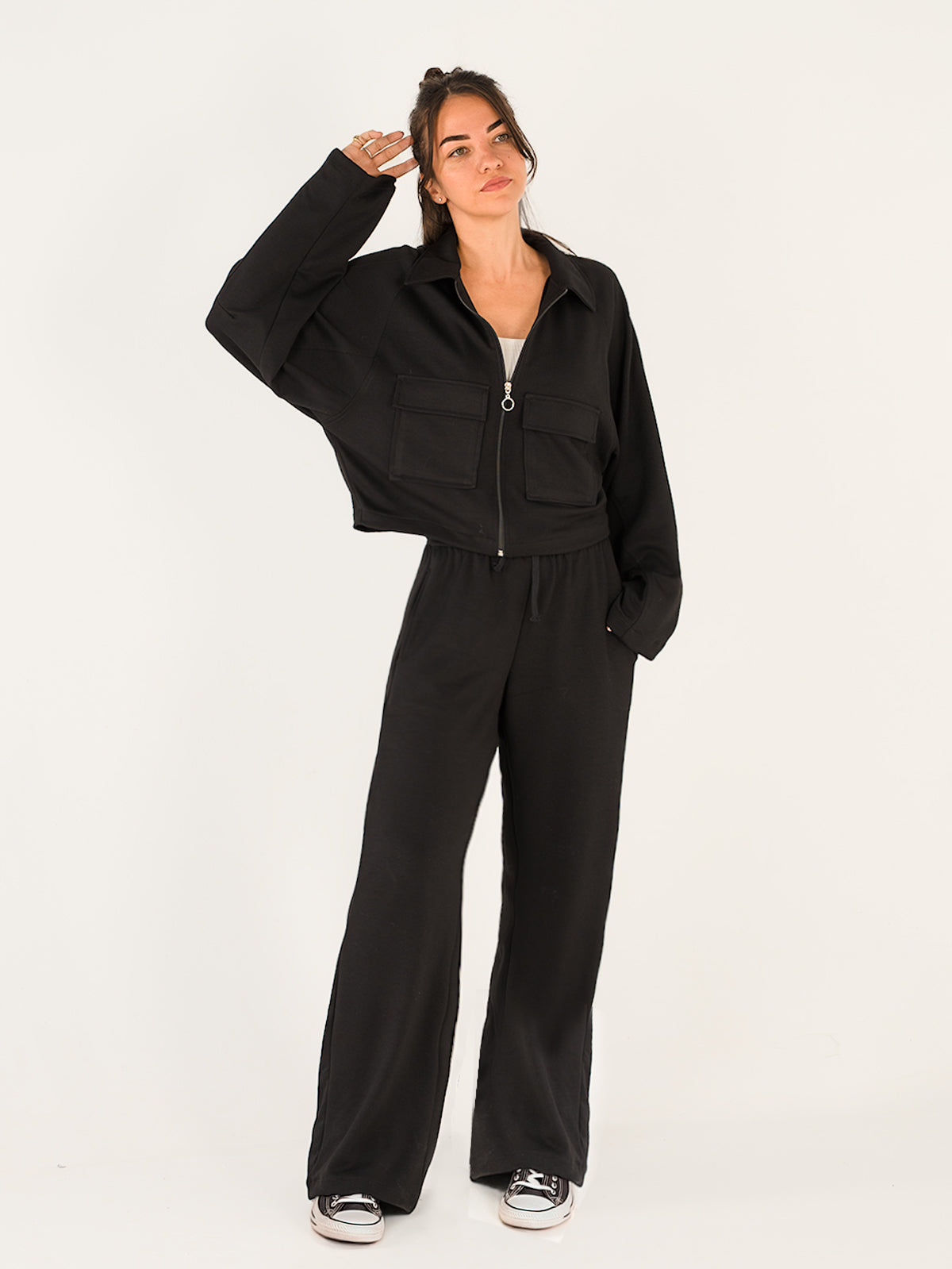 Modal Pocket Eşofman Takım Siyah