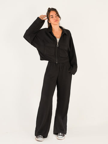 Modal Pocket Eşofman Takım Siyah