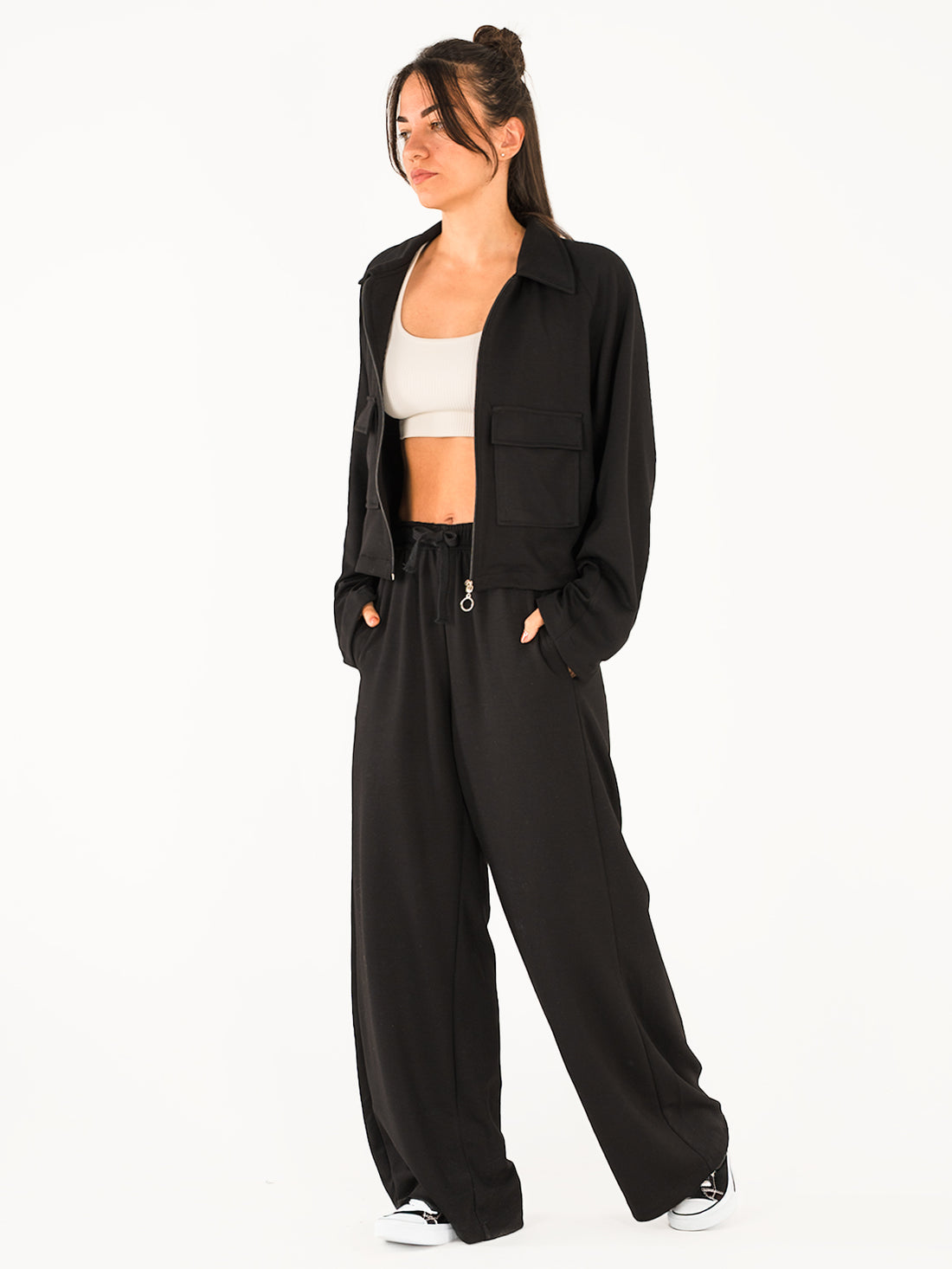 Modal Pocket Eşofman Takım Siyah