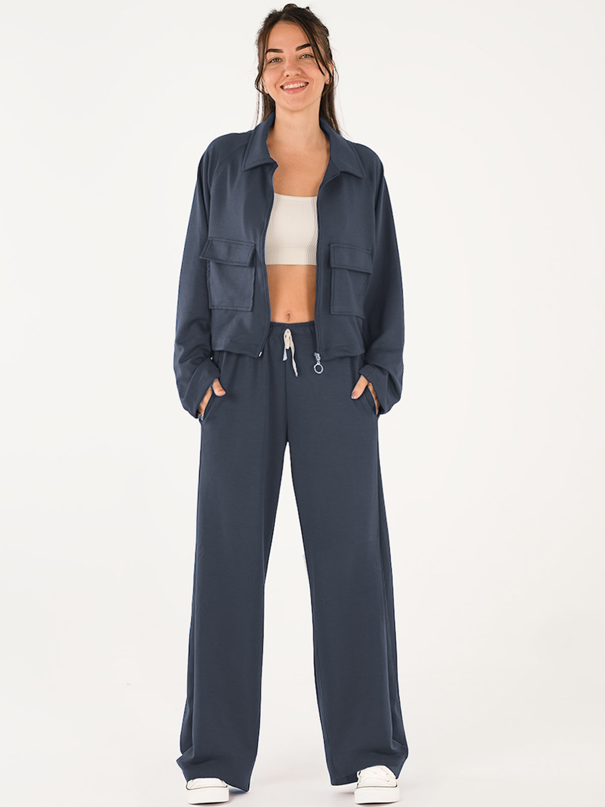 Modal Pocket Eşofman Takım Antrasit