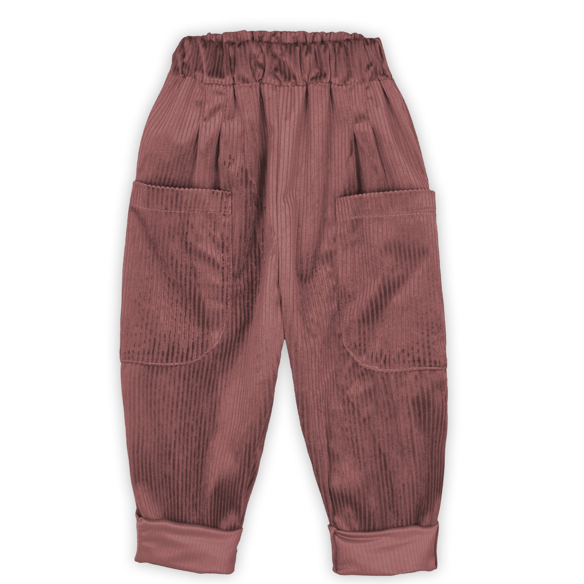 Bordo Kadife Boyfriend Pantolon