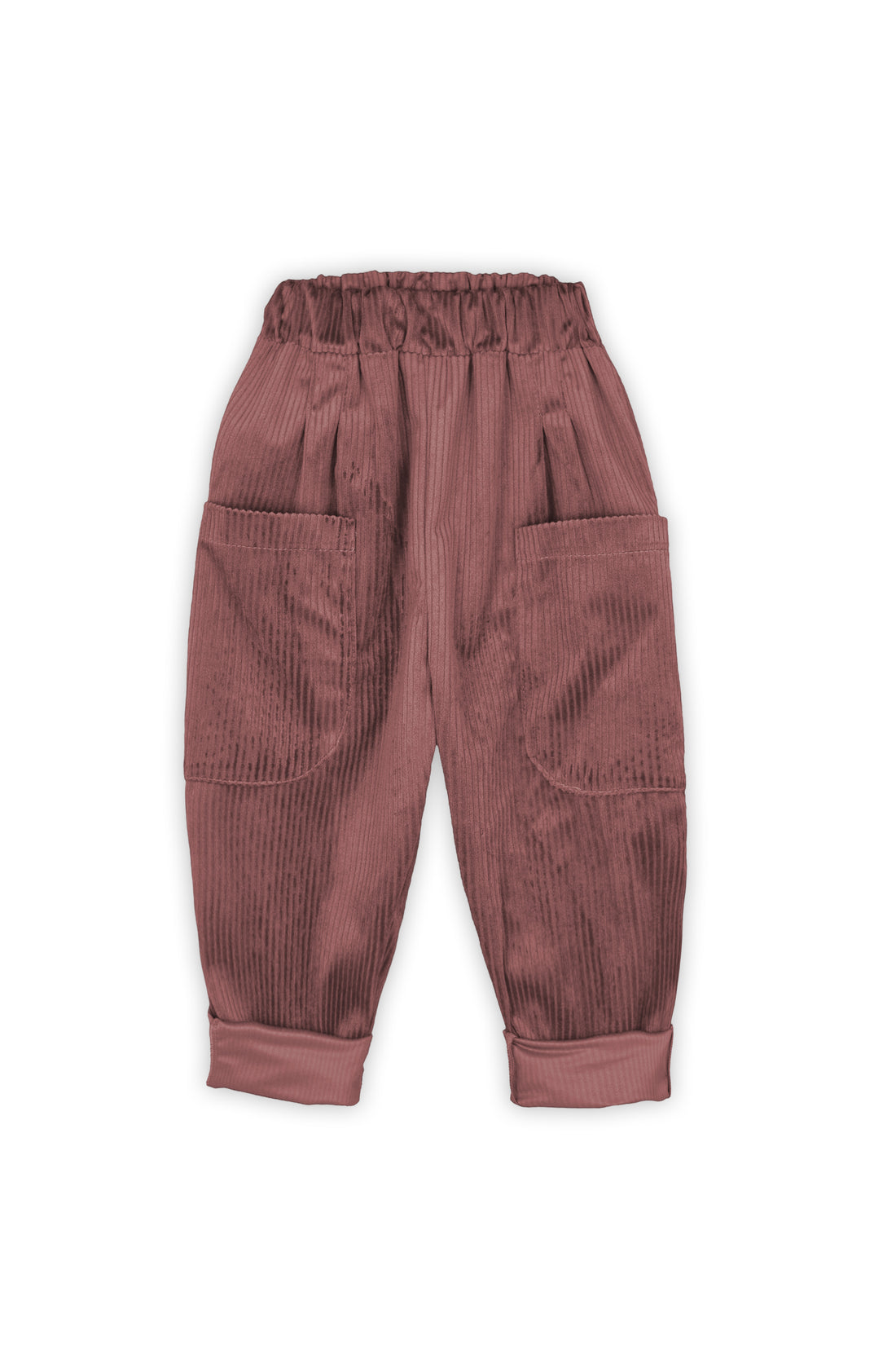 2'li Paket Yumuşak Kadife 2'li Boyfriend Pantolon Krem & Bordo