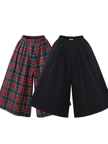 Kali Pantolon Etek Siyah ve Ekose Pantolon Etek