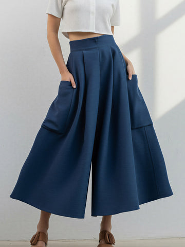 İndigo Keten Kali Kargo Pantolon