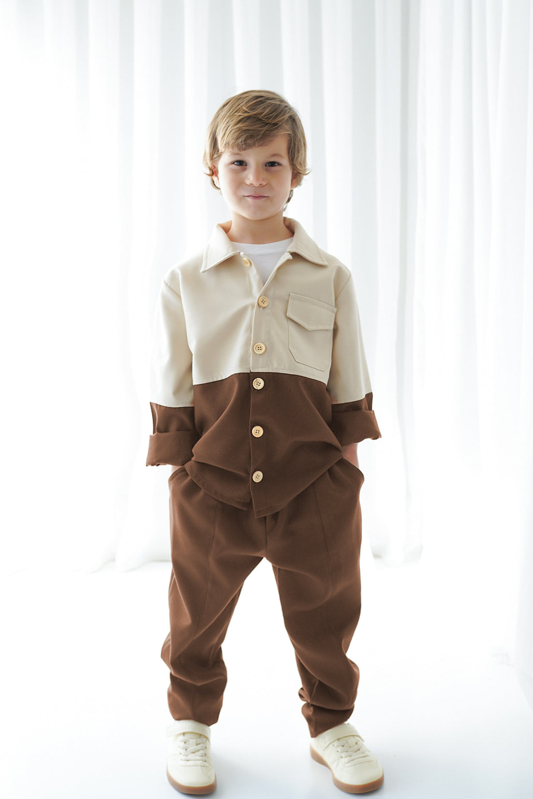 Kahve Retro Ceket - Carrot Pantolon Takım