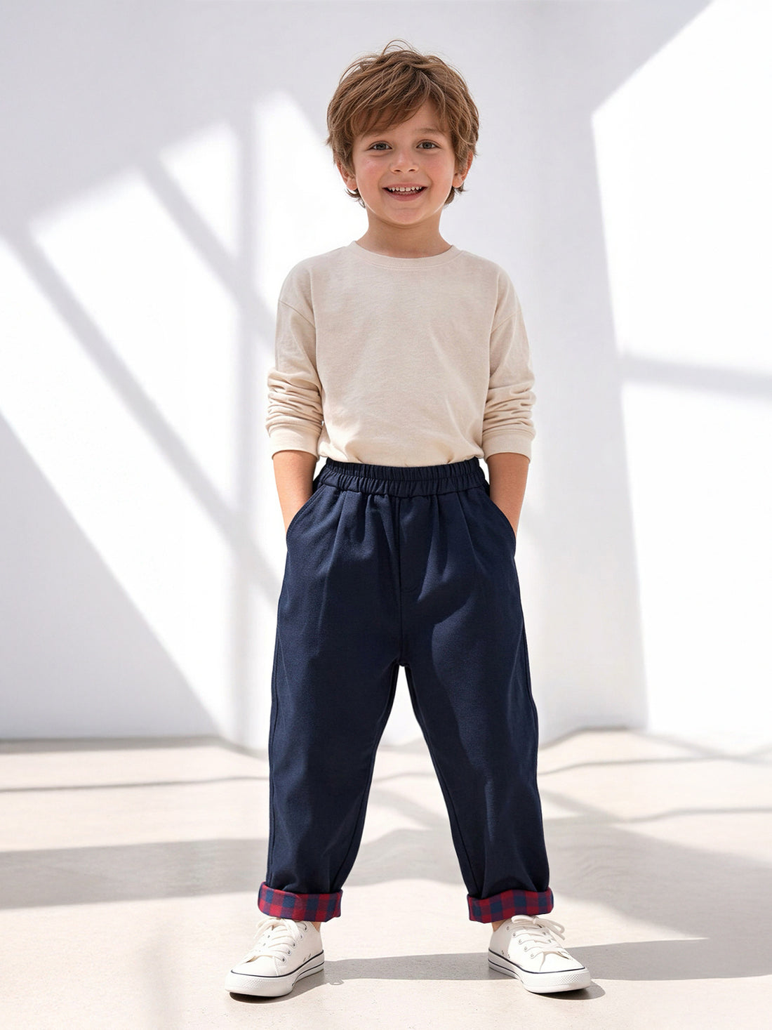 Boyfriend White (Ecru) Muslin Trousers