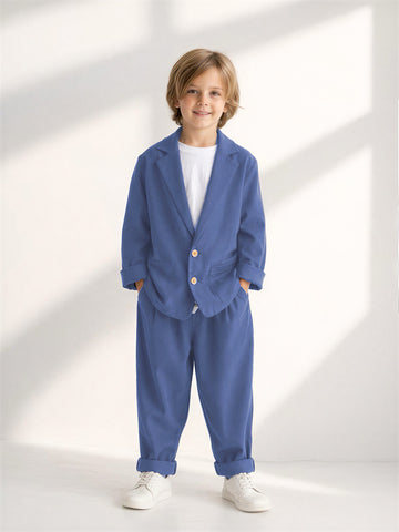 Brown Tencel Jacket and Trouser Set
