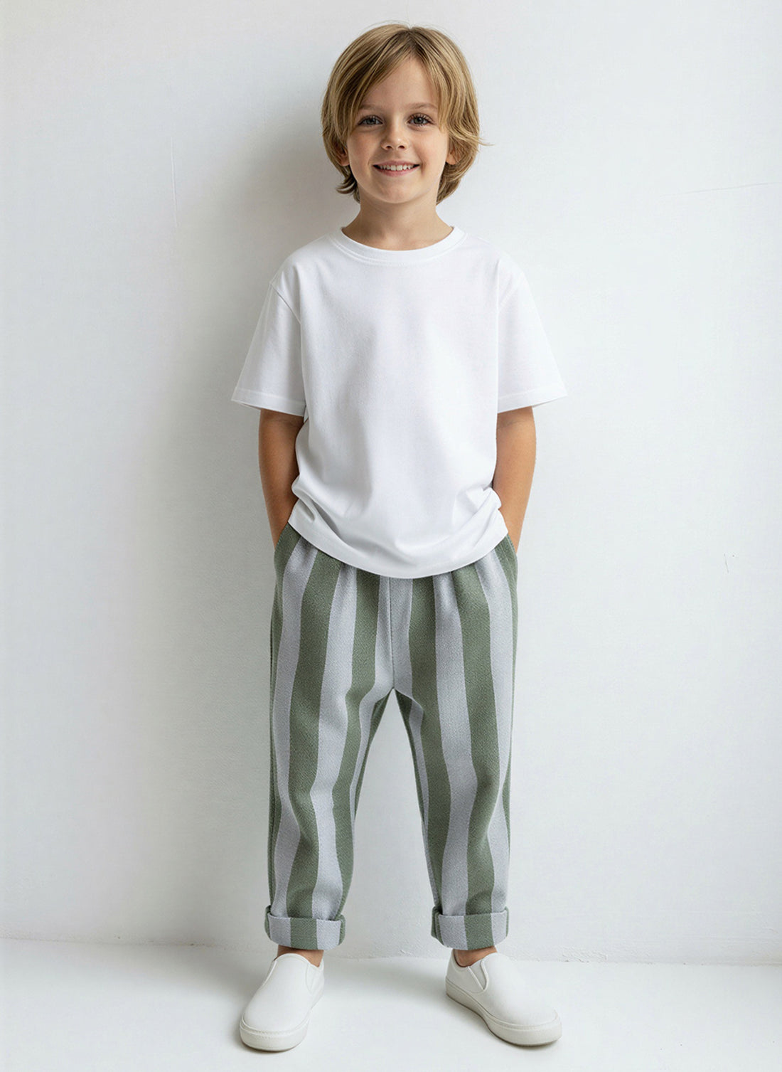 Boyfriend White (Ecru) Muslin Trousers