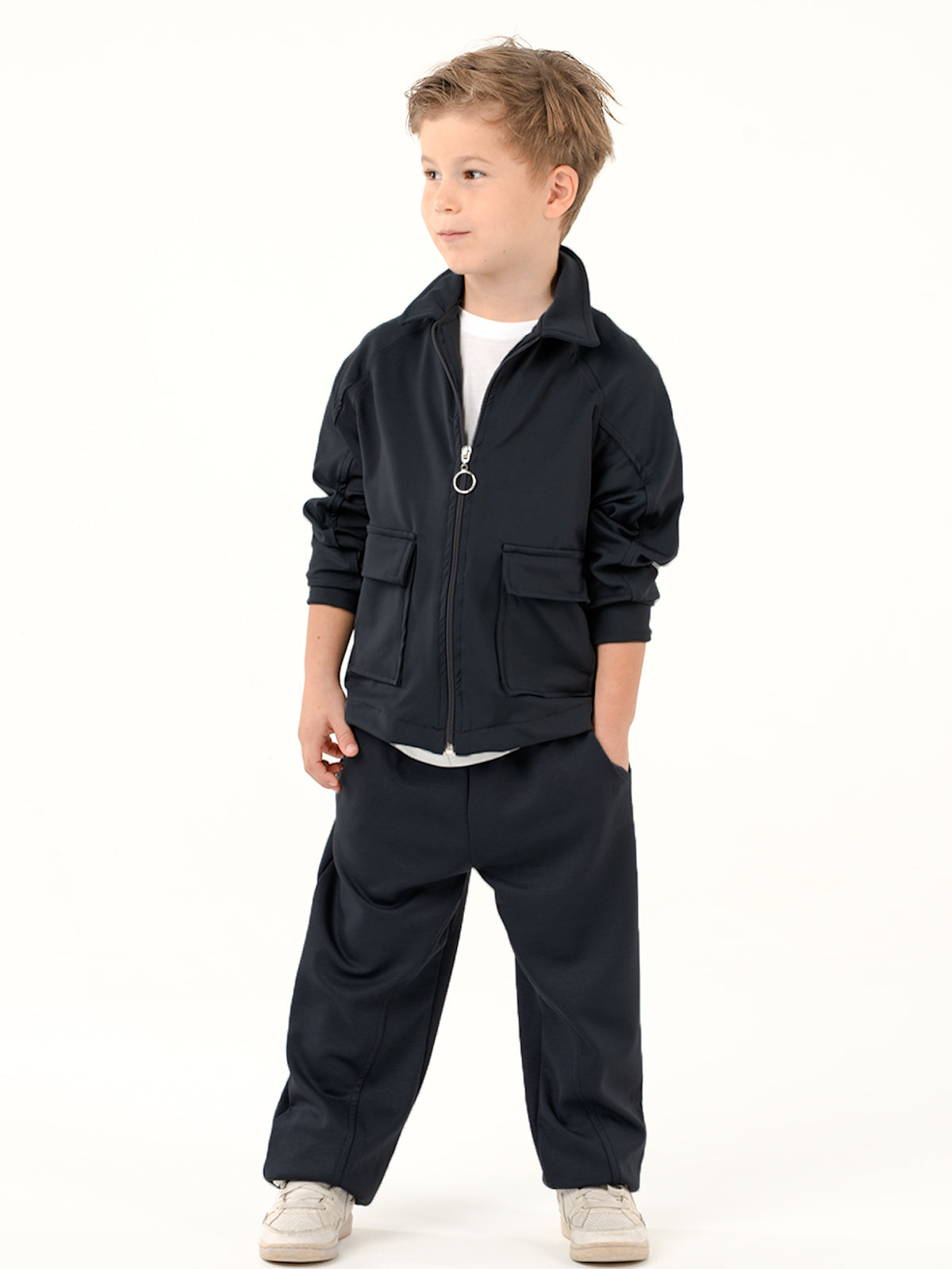 Modal Pocket Eşofman Takım - Siyah