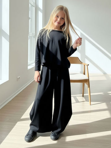 Children's Tracksuit - Mink 3 Thread Raised Side Pocket Tracksuit - Cream Combed Cotton Sweat