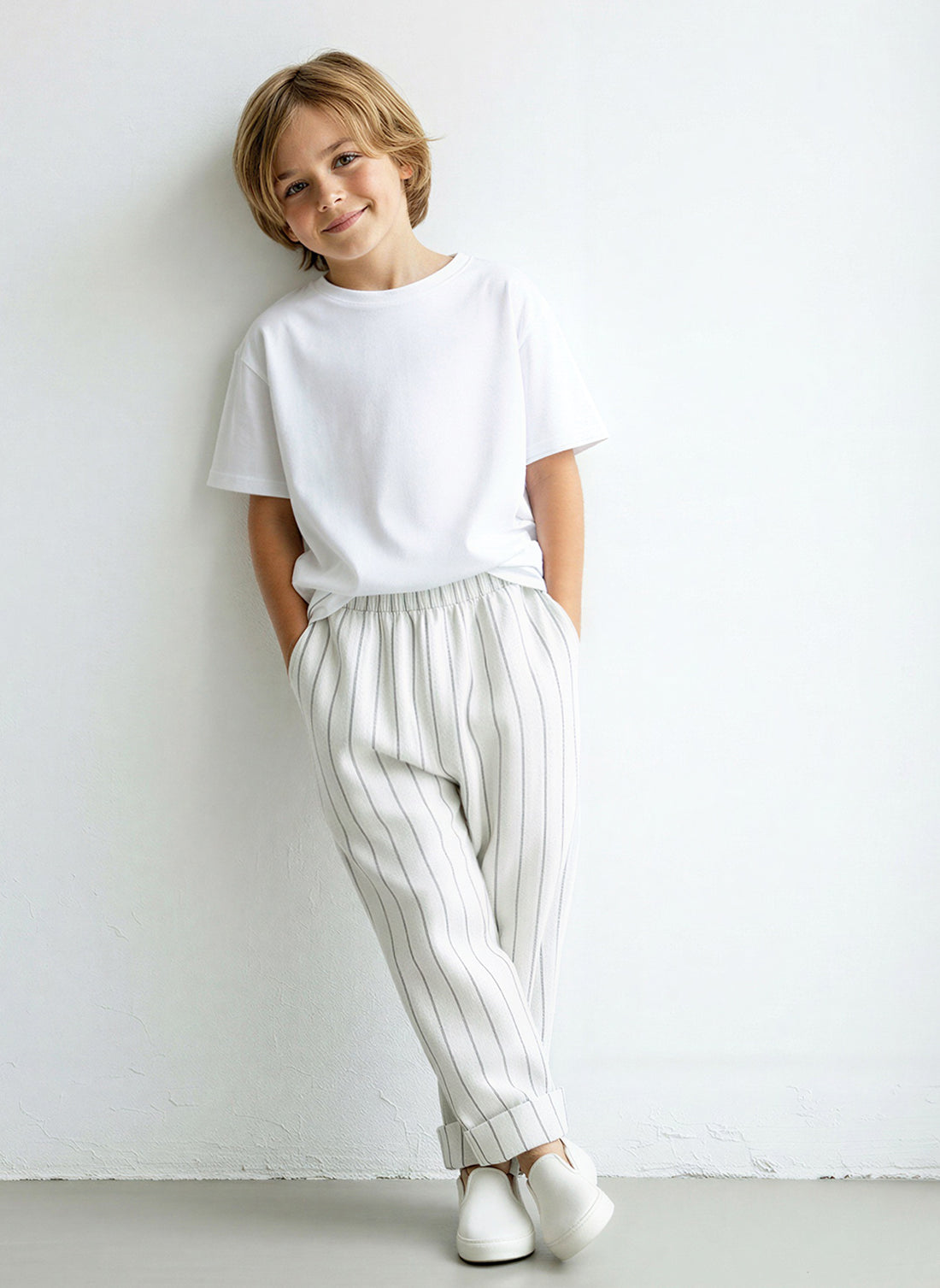 Boyfriend White (Ecru) Muslin Trousers