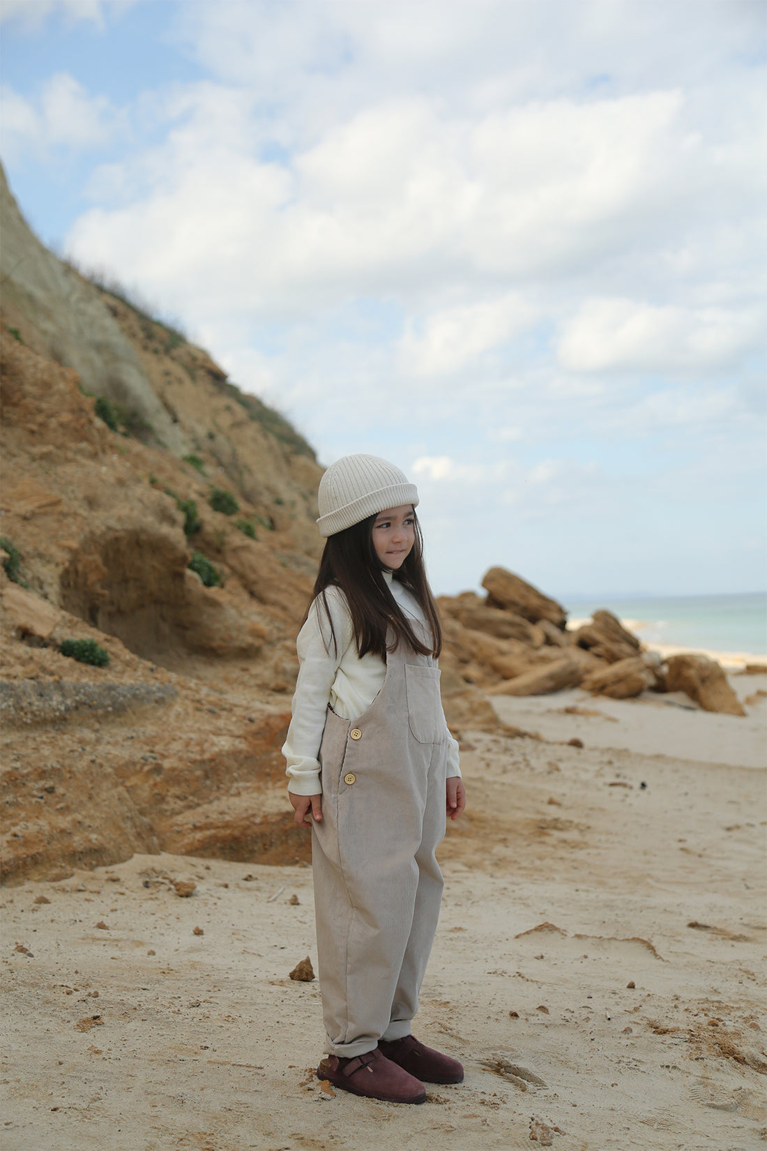 Taş Rengi Kadife Velvet Tulum