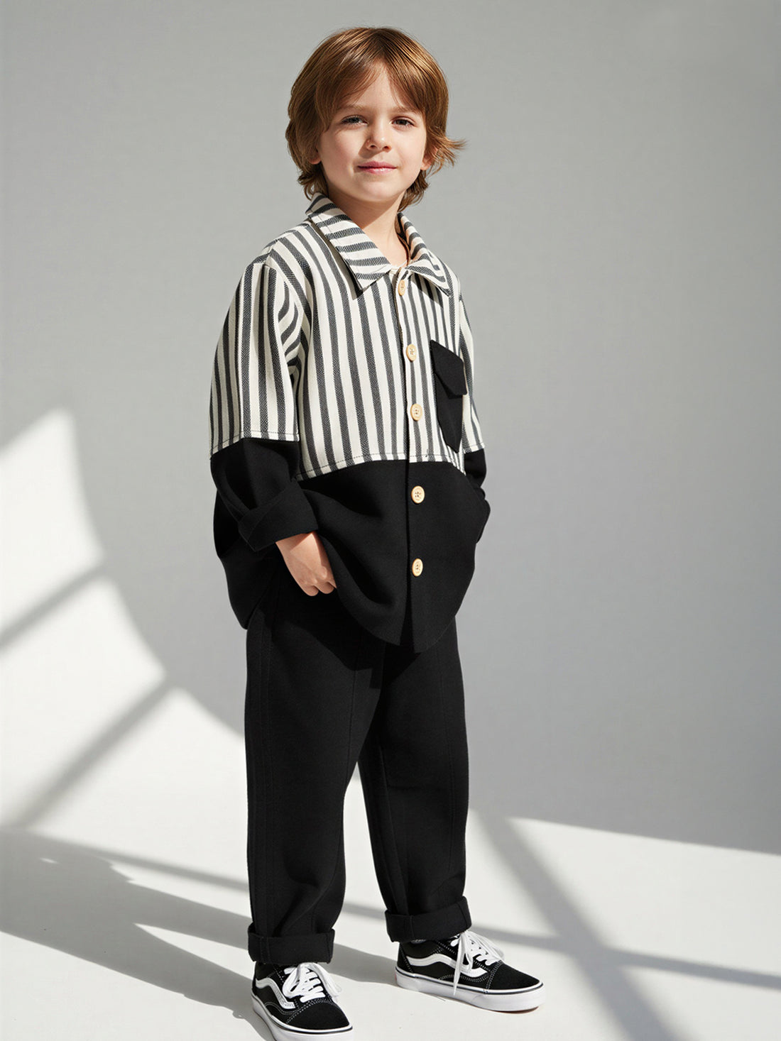 Siyah Beyaz Twix Retro Ceket - Siyah Keten Carrot Pantolon Takım