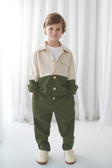 Yeşil Retro Ceket - Carrot Pantolon Takım